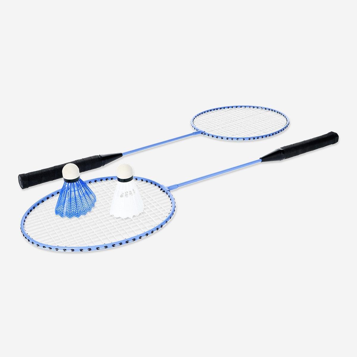 Blue badminton set