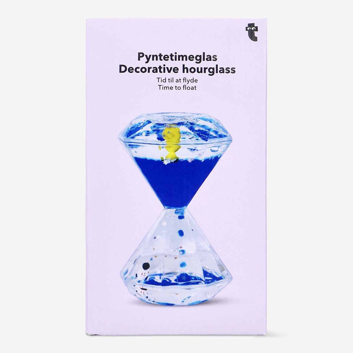 Blue Decorative hourglass