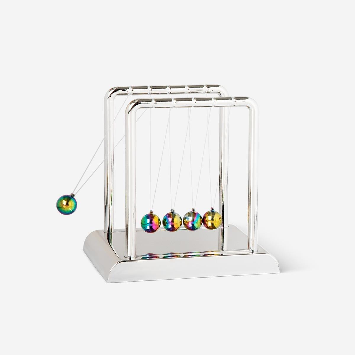 Multicolour newtons cradle