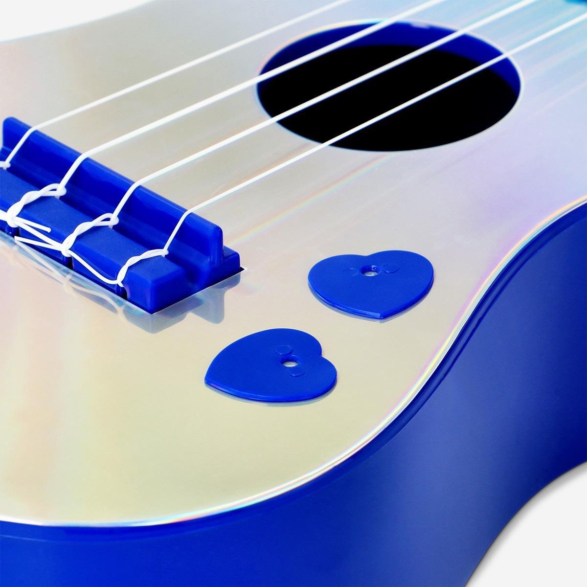 Blue shiny ukulele