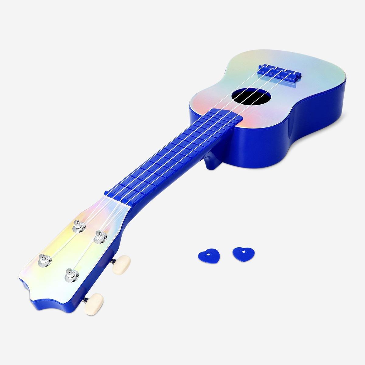 Blue shiny ukulele