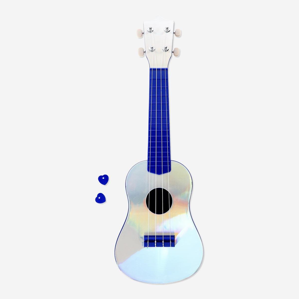 Blue shiny ukulele