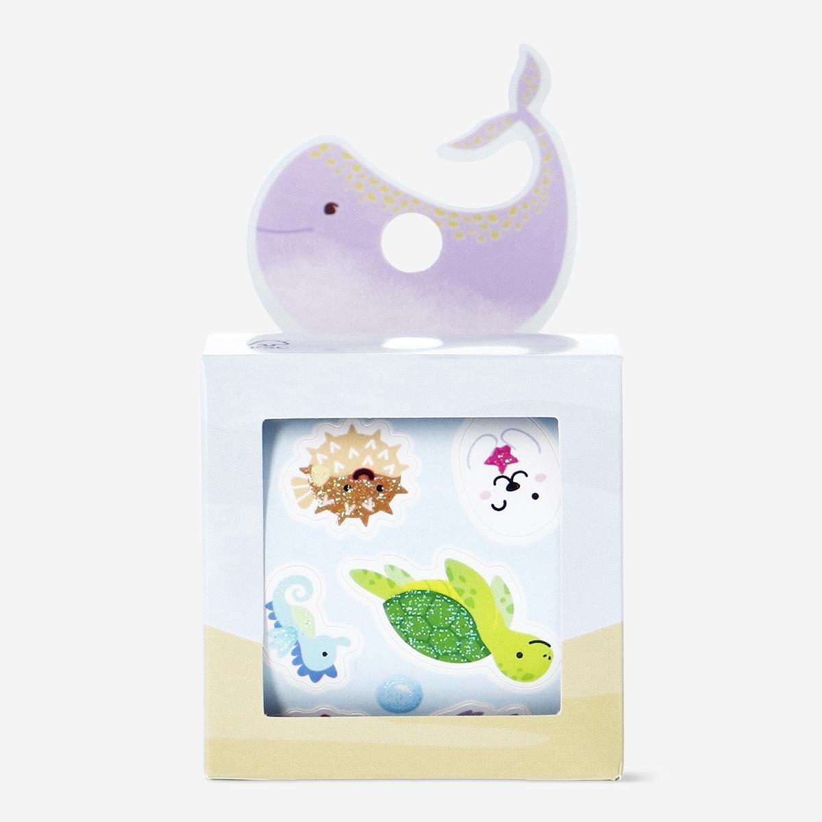 Multicolour ocean creatures sticker roll