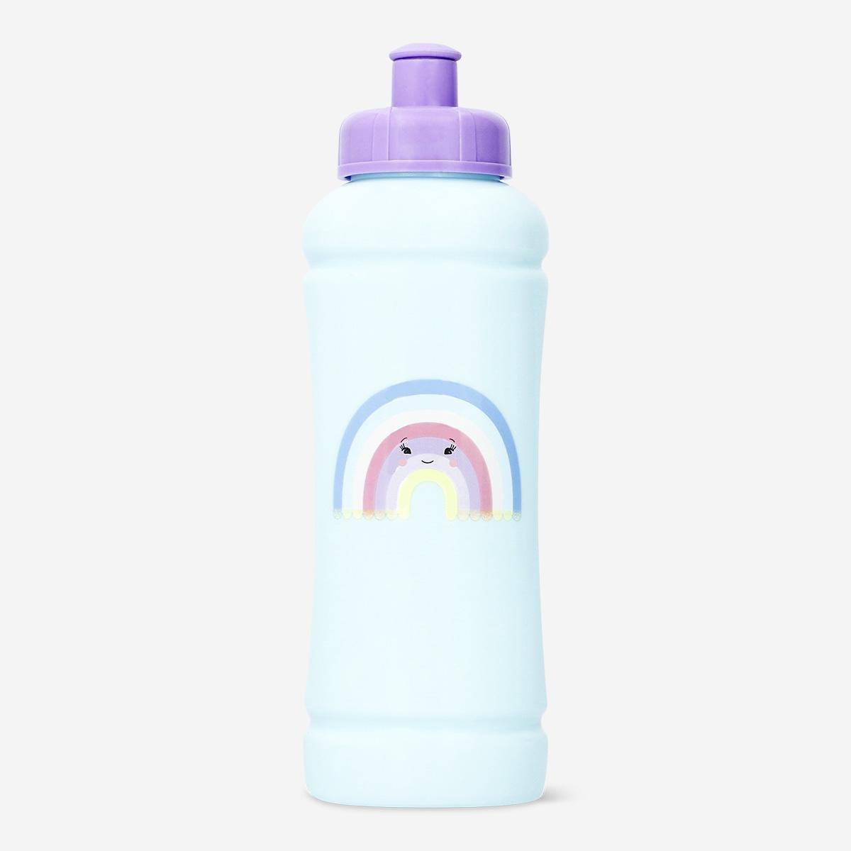 Blue rainbow drinking bottle. 430 ml