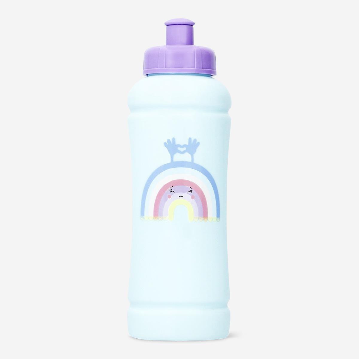 Blue rainbow drinking bottle. 430 ml