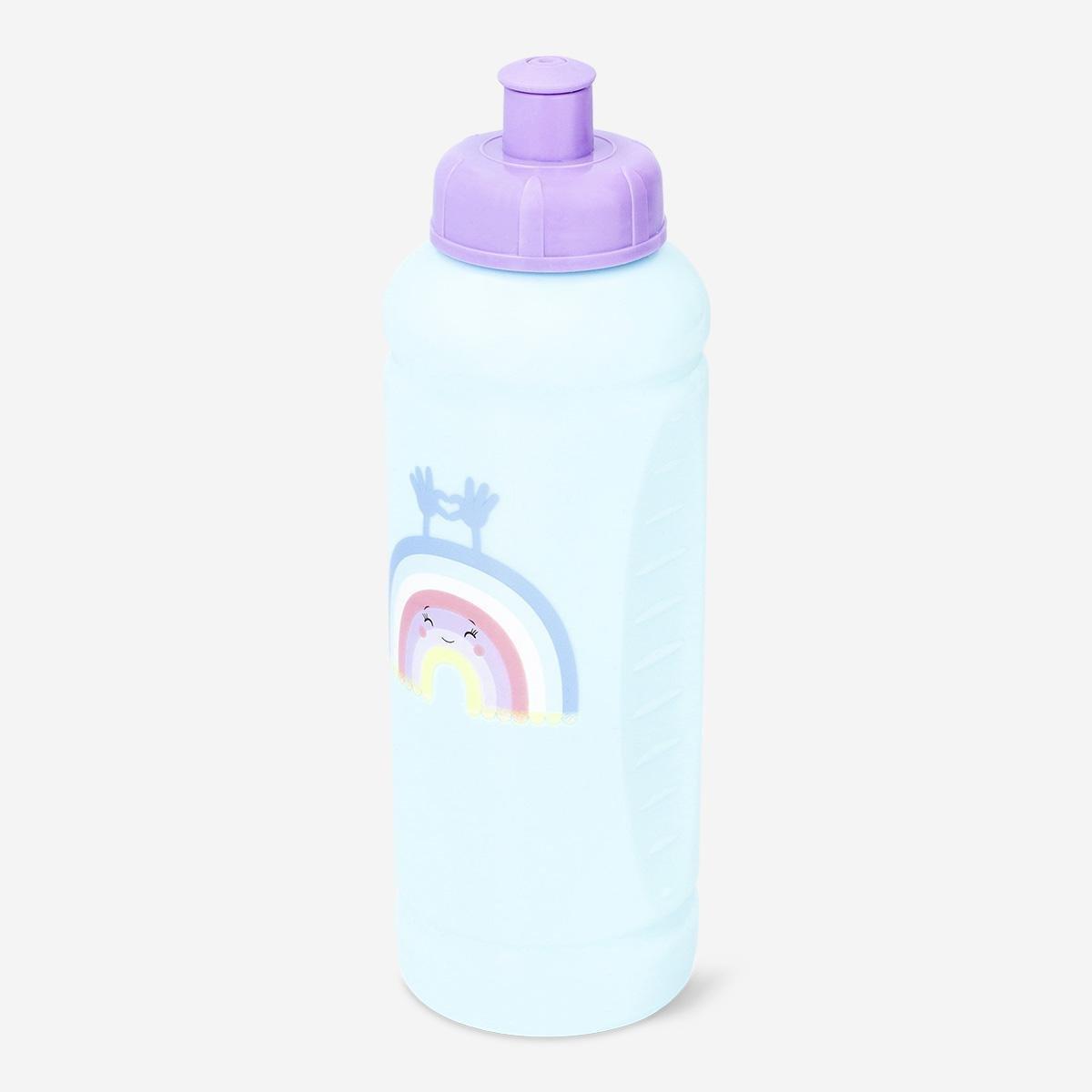 Blue rainbow drinking bottle. 430 ml