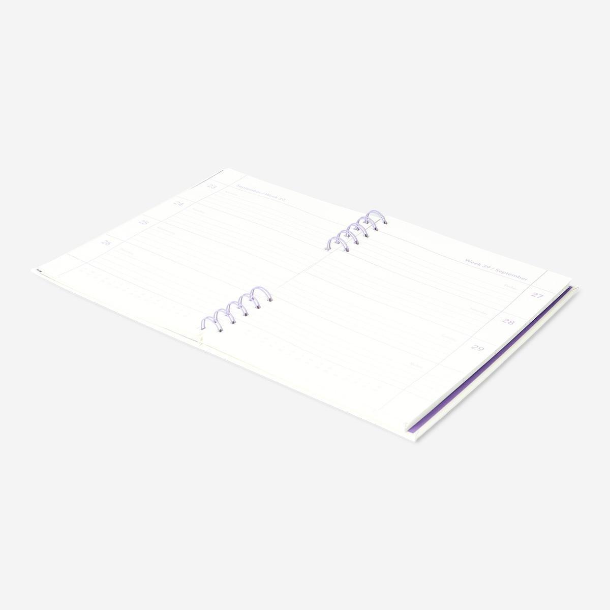 Purple English study planner