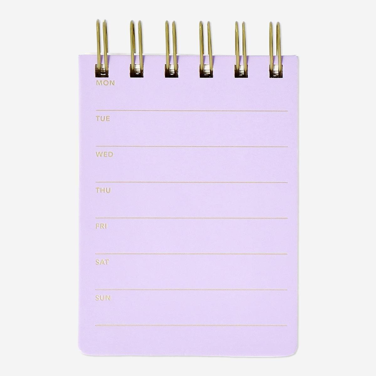 Purple planner pad