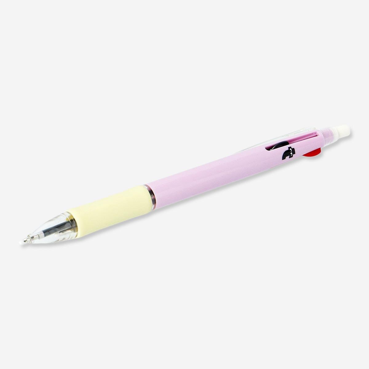Pink ballpoint pen and propelling pencil