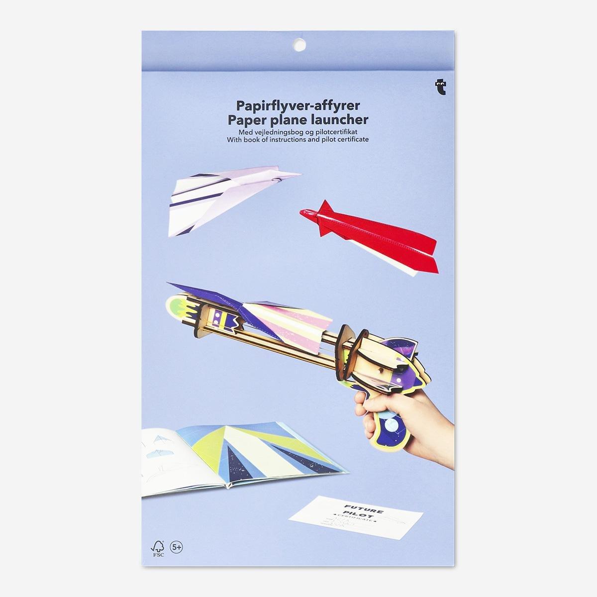 Multicolour Wooden Paper Plane Launcher