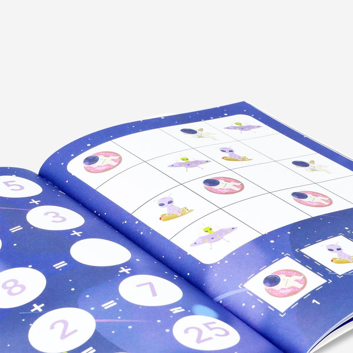 Blue activity book