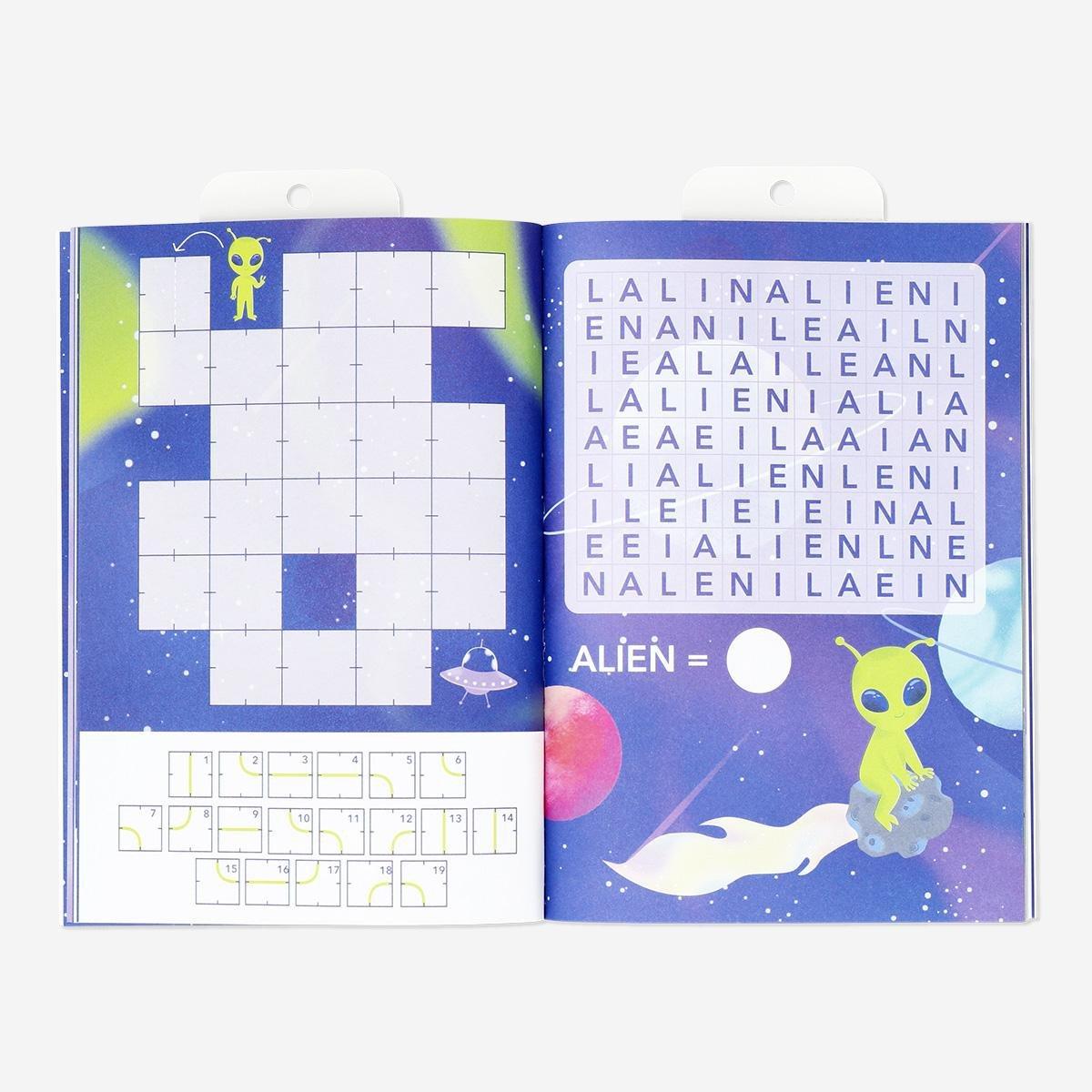 Blue activity book