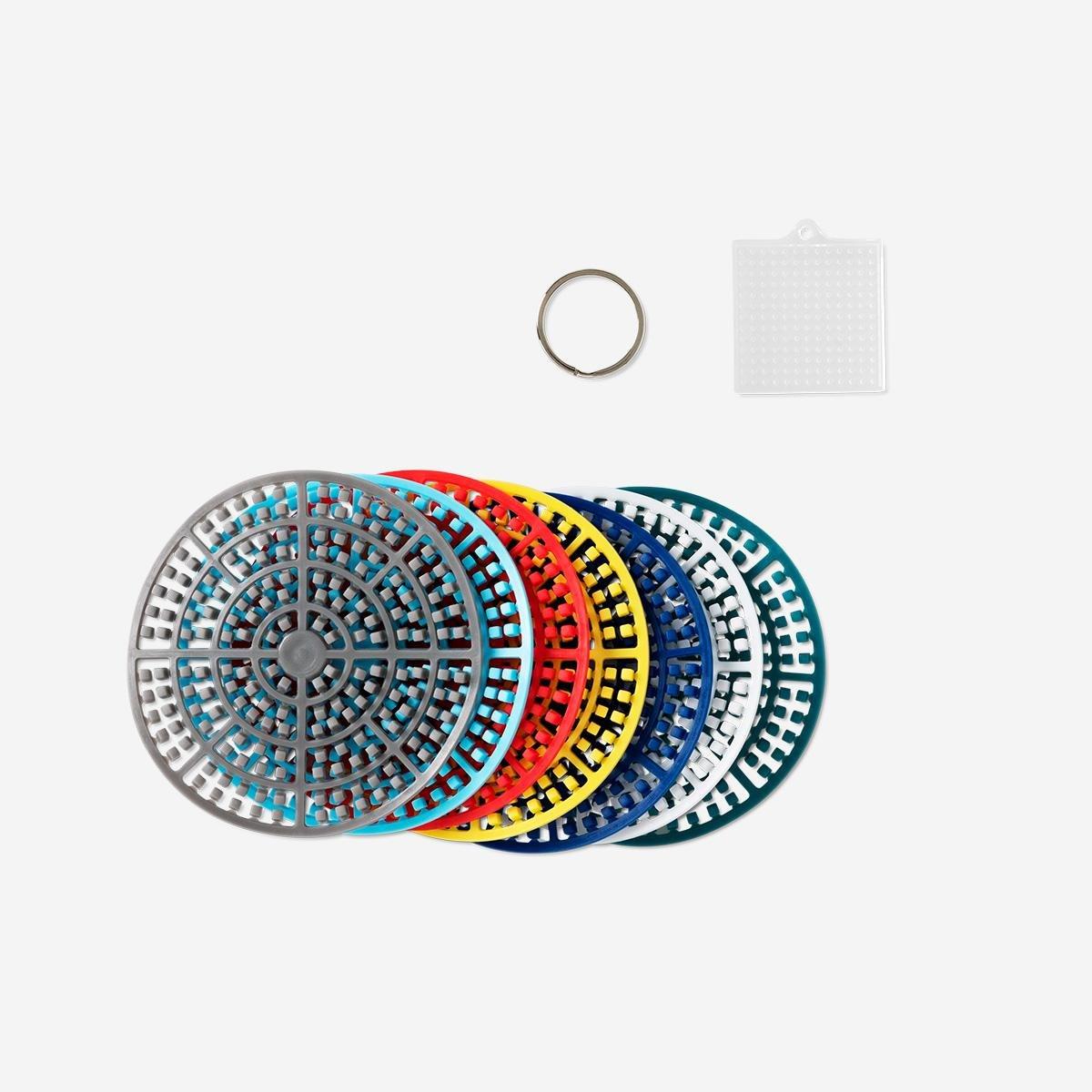 Multicolour make-your-own key rings. 3 pcs