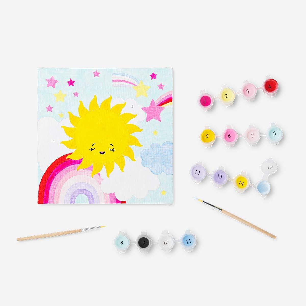 Multicolour painting by numbers kit
