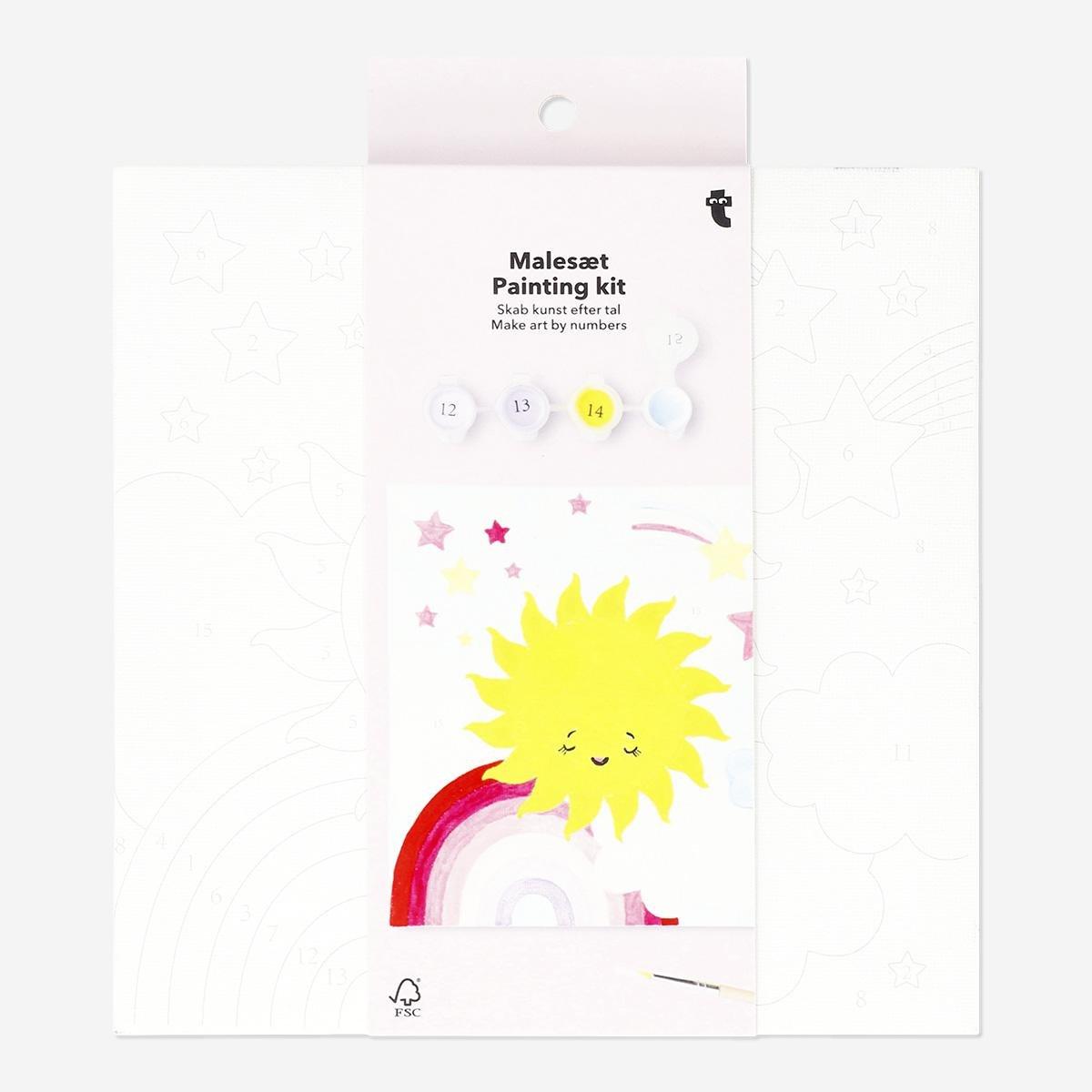 Multicolour painting by numbers kit