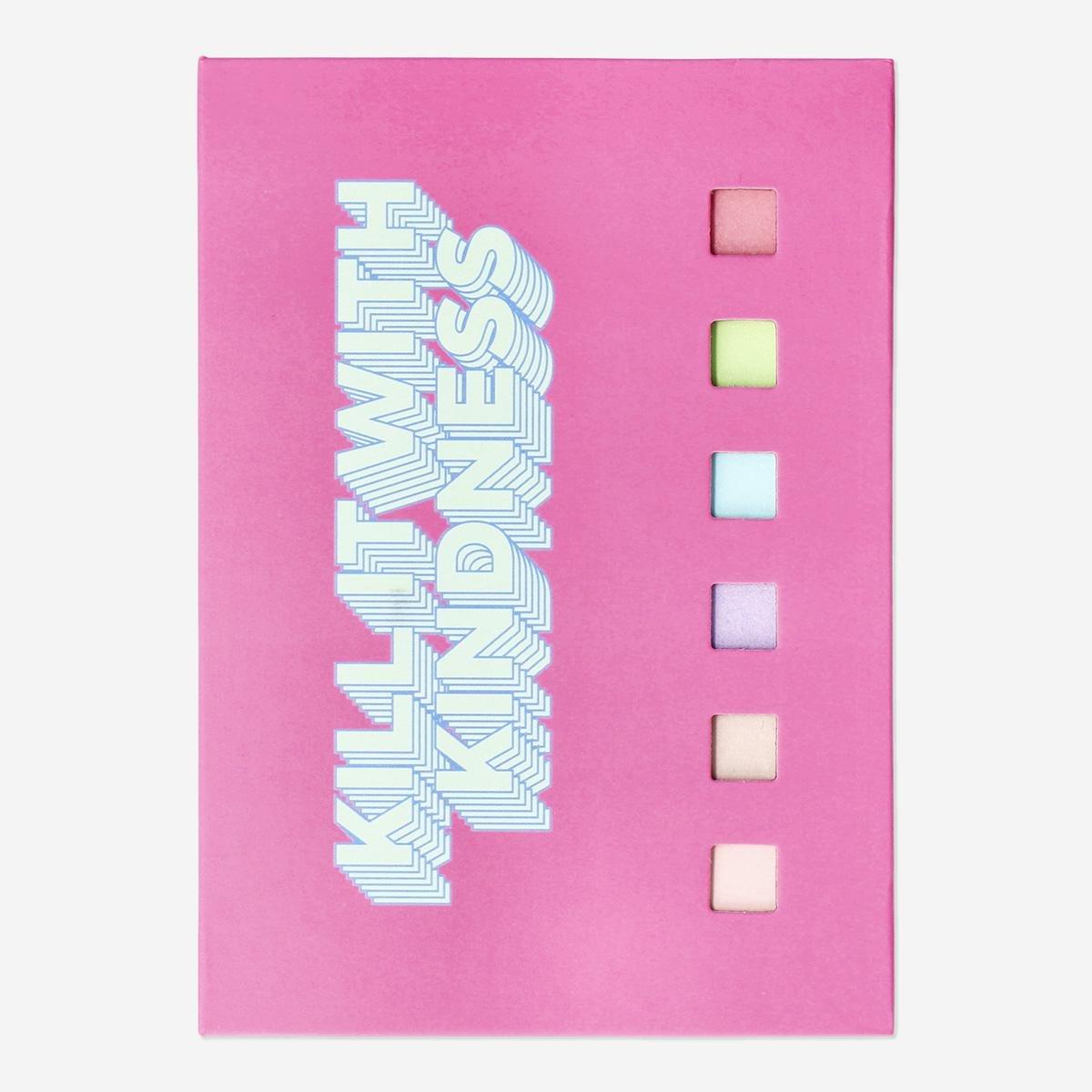 Pink notebook with page markers