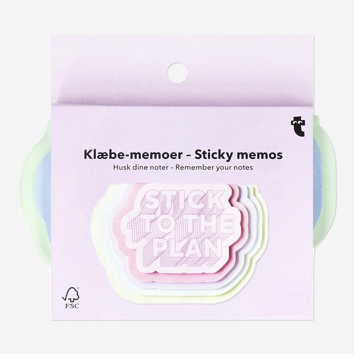 Multicolour sticky memos