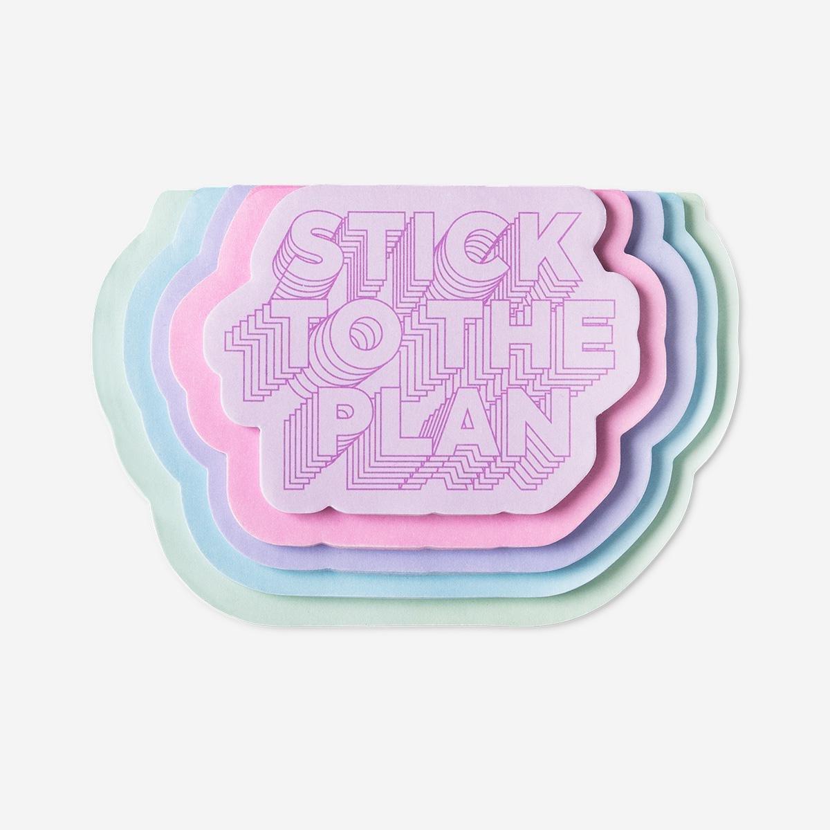 Multicolour sticky memos