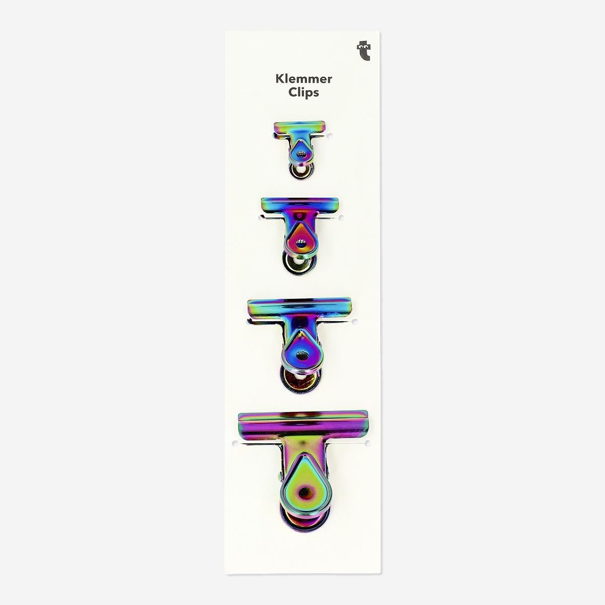 Multicolour metallic clips