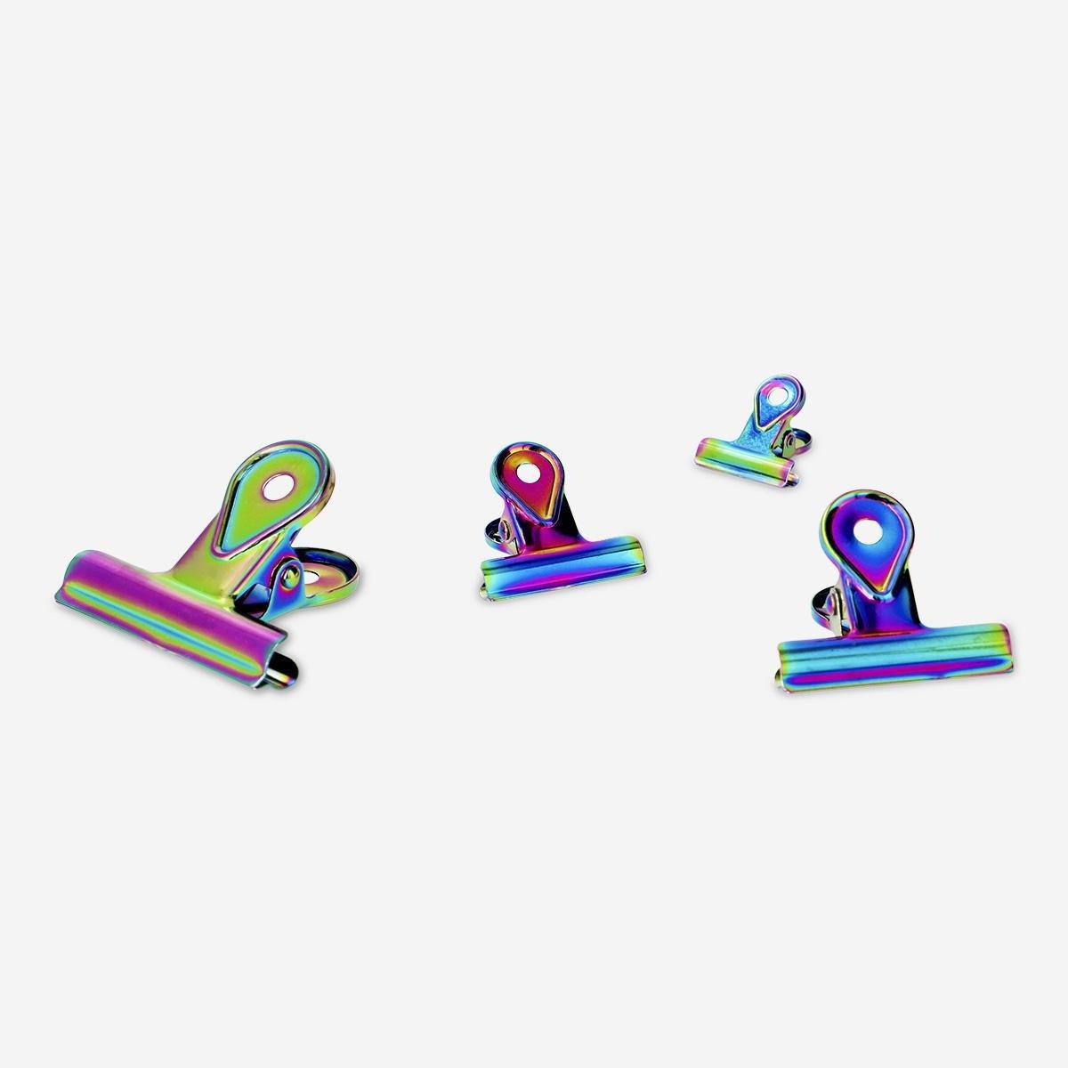 Multicolour metallic clips