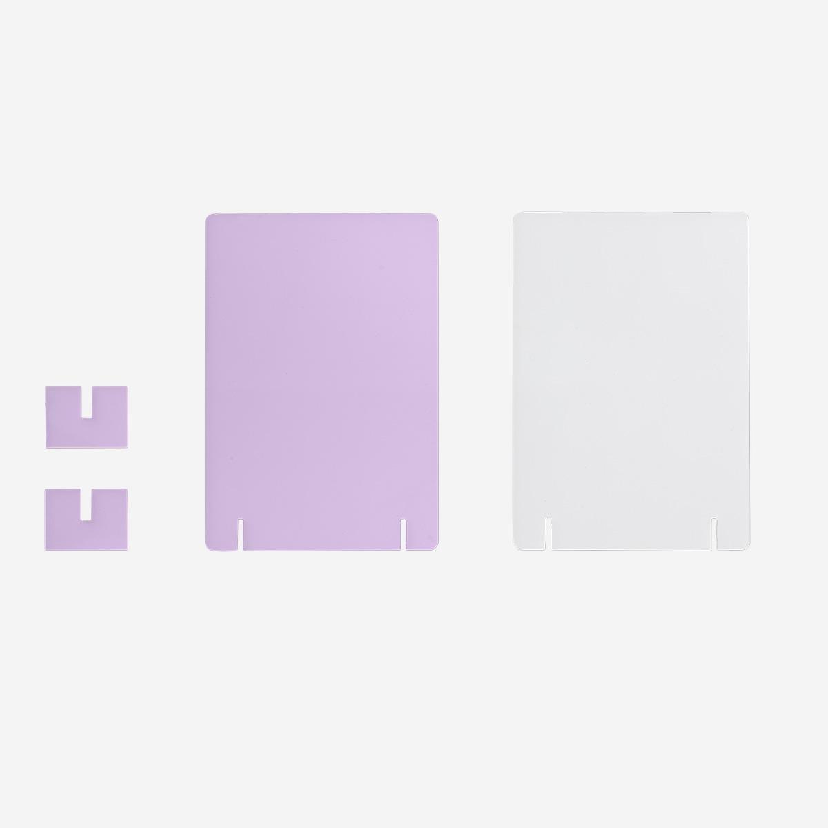 Purple plexiglass picture frame. 11x16 cm