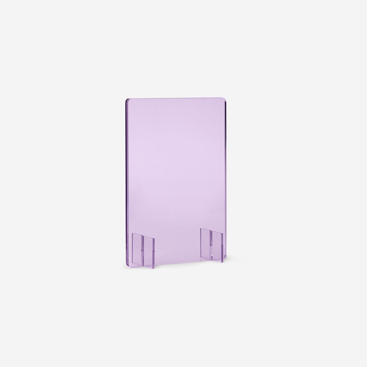 Purple plexiglass picture frame. 11x16 cm