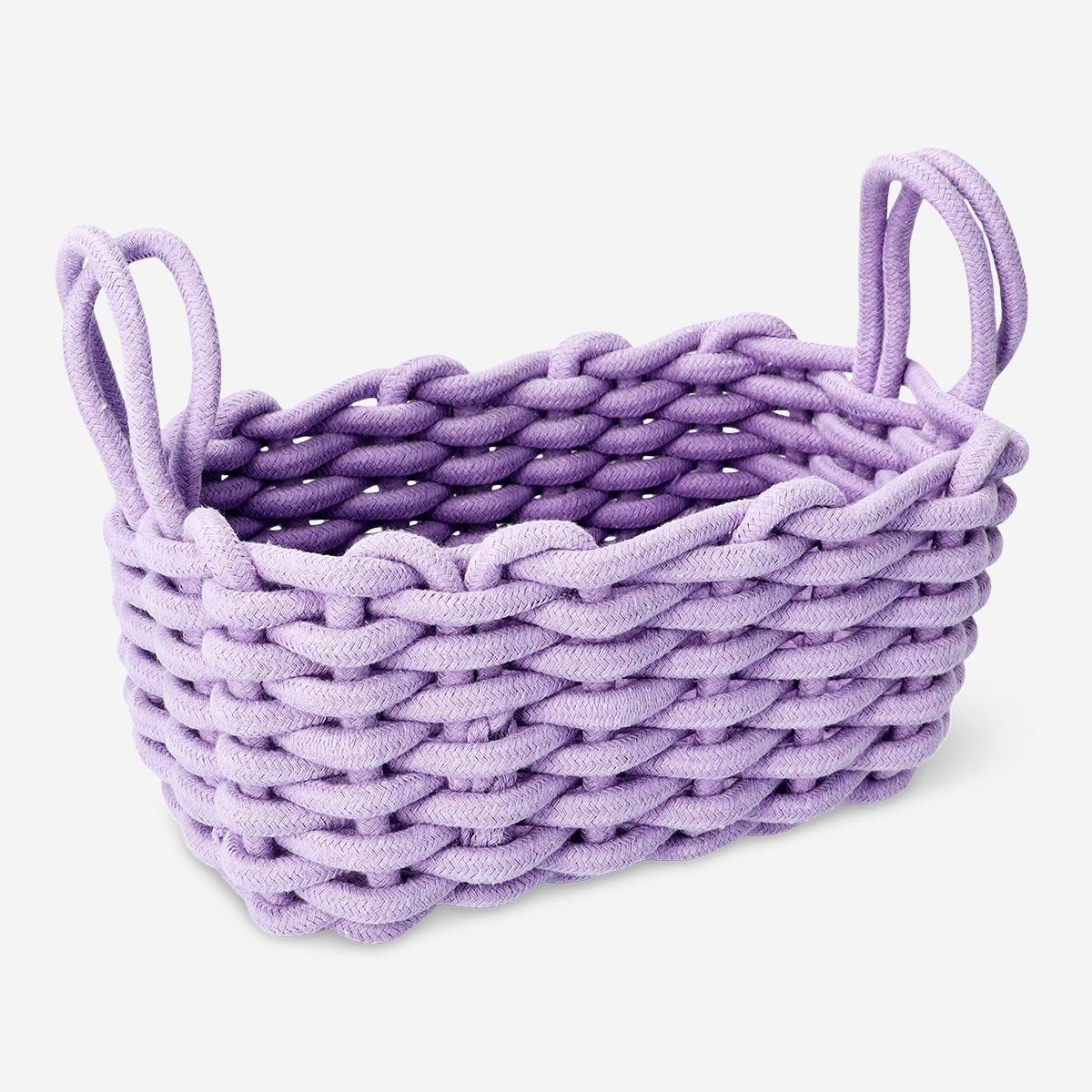 Purple braided rope basket | Flying Tiger UAE