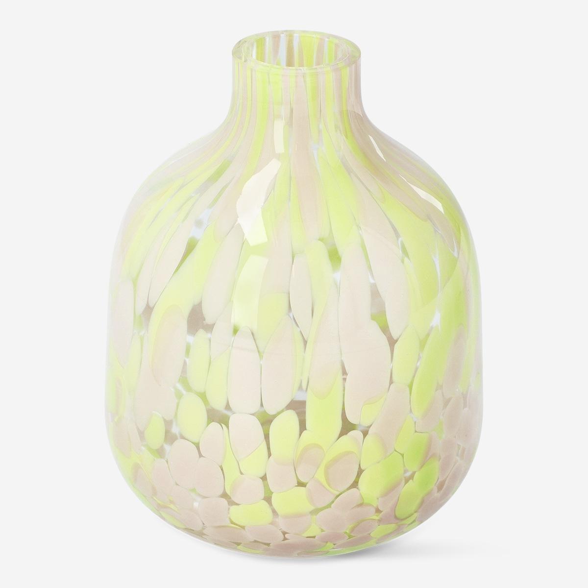 Multicolour splash design vase. 13 cm