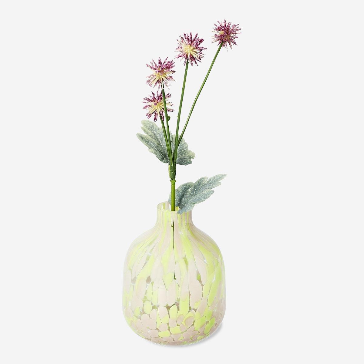 Multicolour splash design vase. 13 cm
