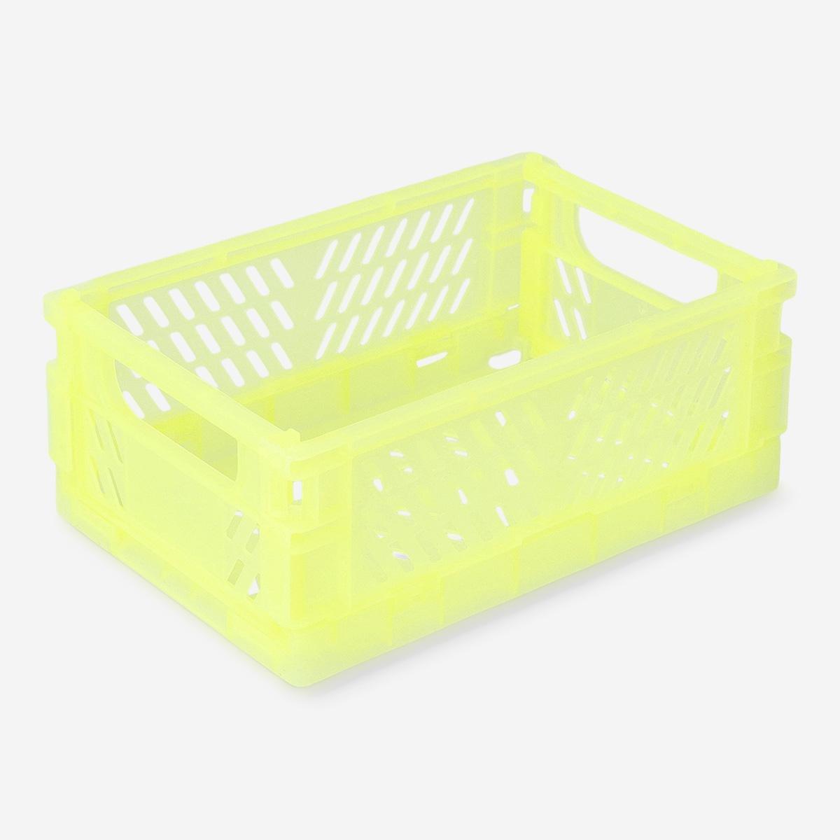 Yellow small collapsible storage box
