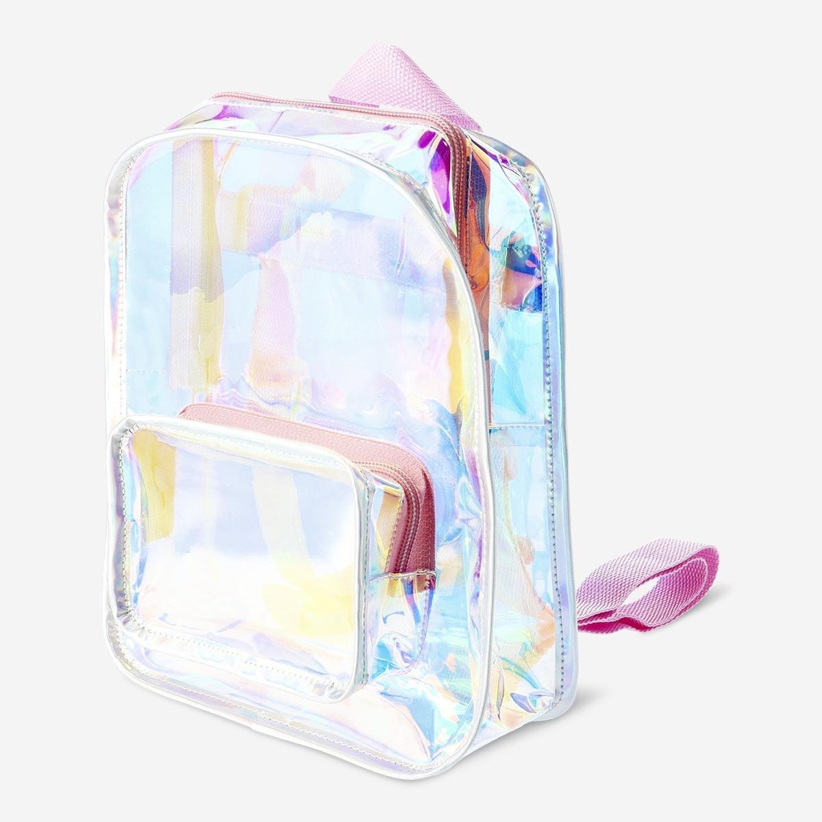 Multicolour iridescent backpack