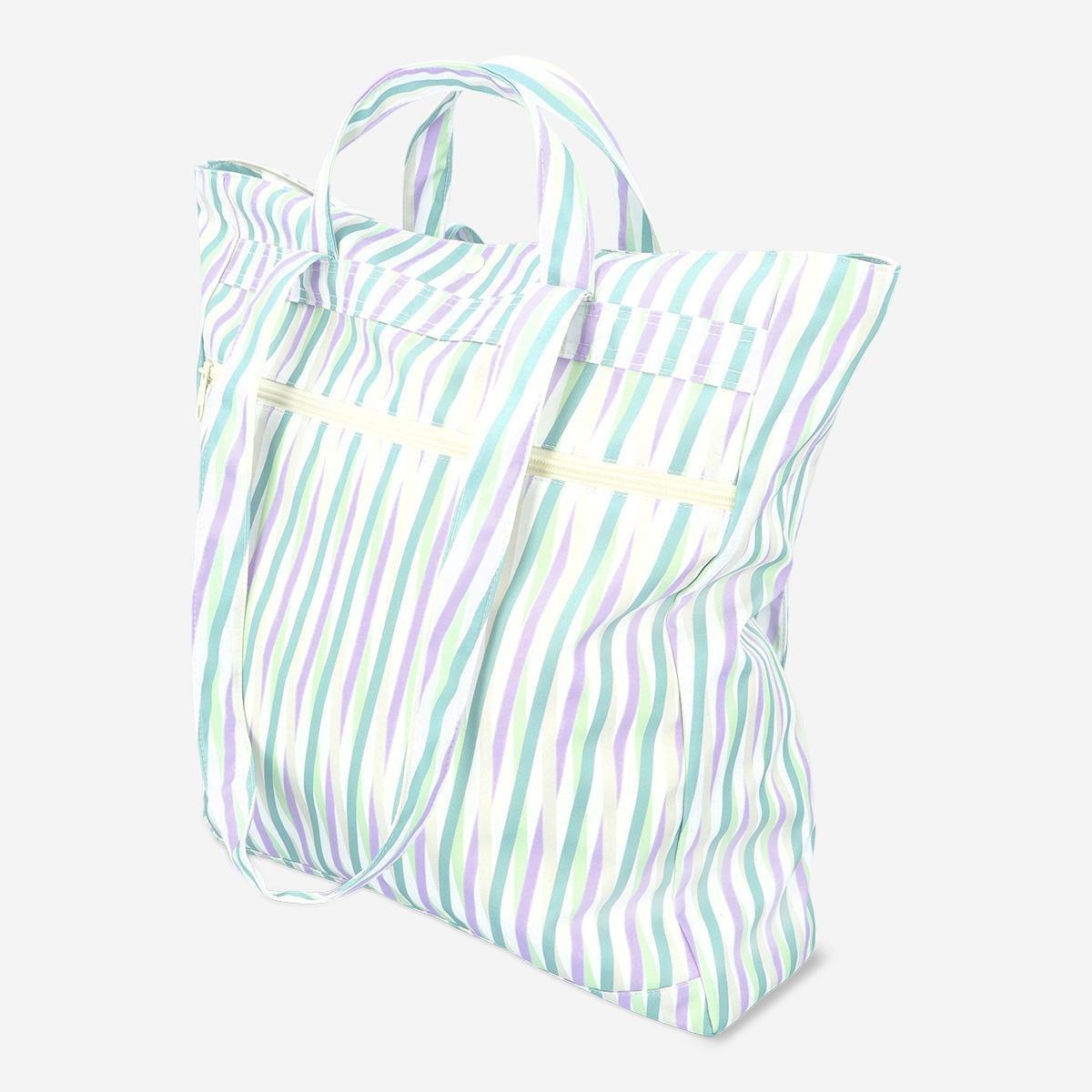 Multicolour striped bag. 3-in-1