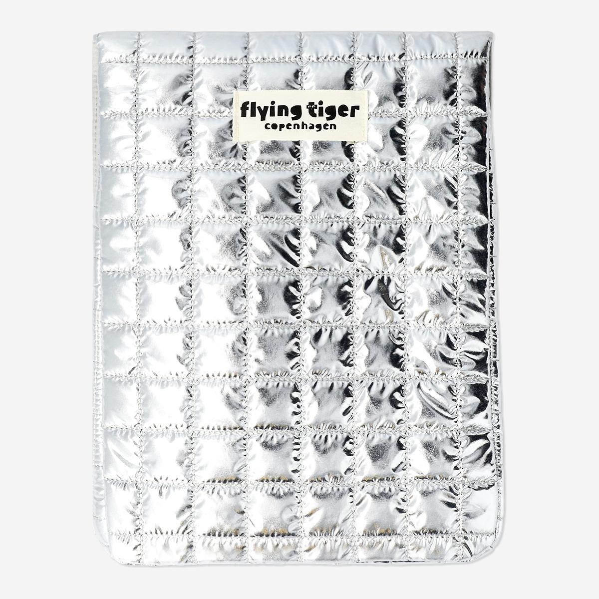 Silver laptop sleeve
