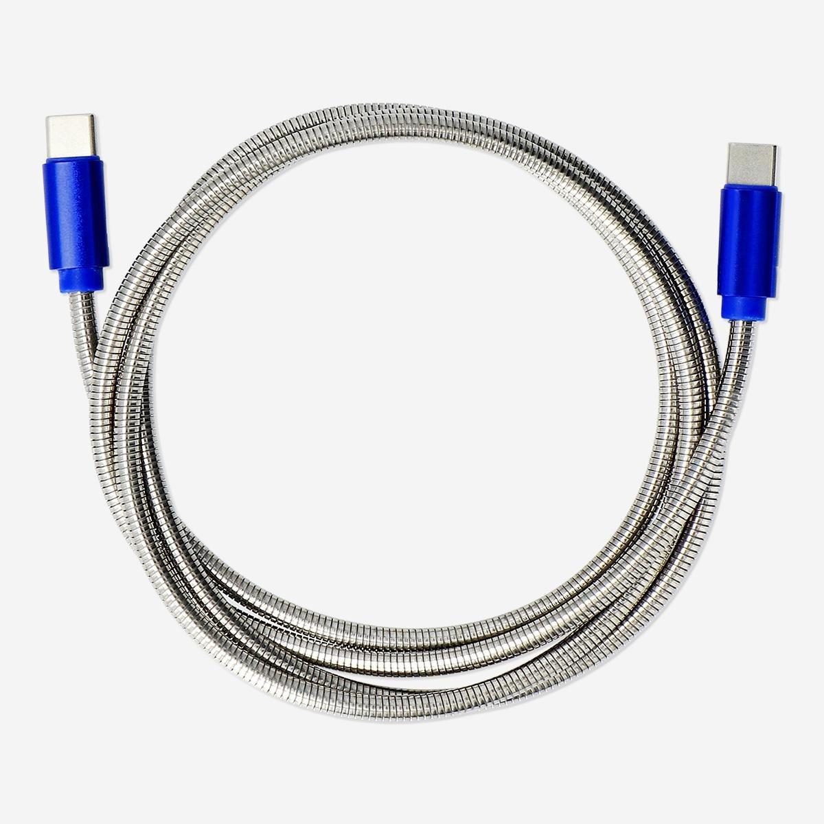 Silver usb-c charging cable