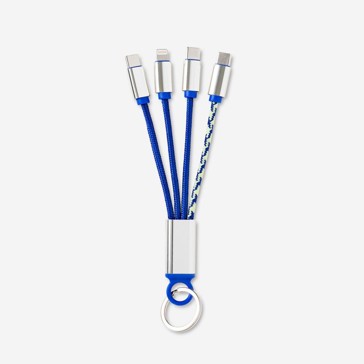 Blue 4-in-1 usb-c charging cable