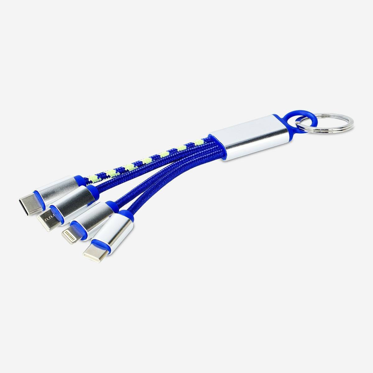 Blue 4-in-1 usb-c charging cable