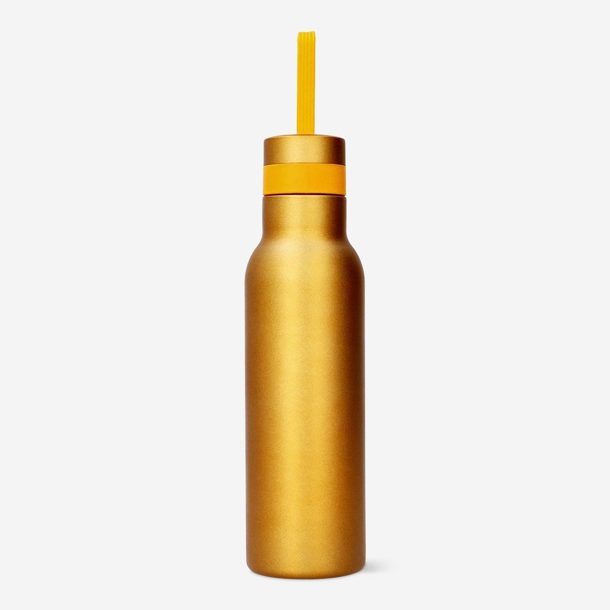 Gold thermos flask. 500 ml
