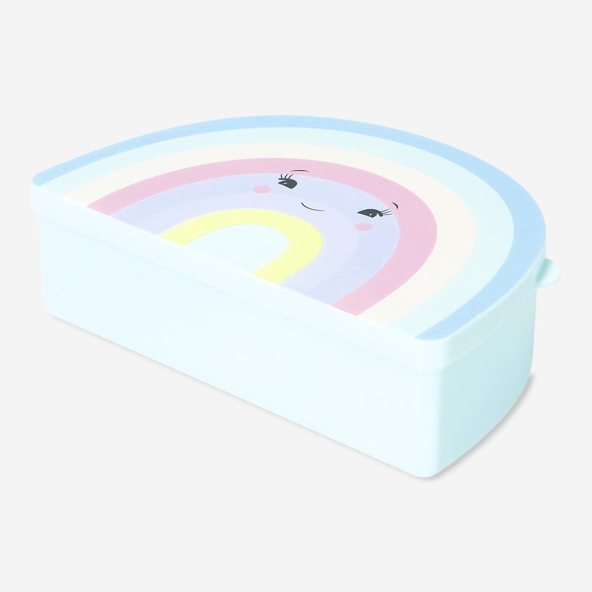 Blue rainbow lunchbox