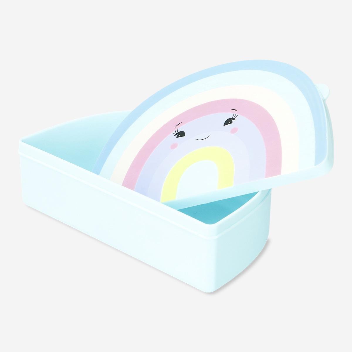Blue rainbow lunchbox