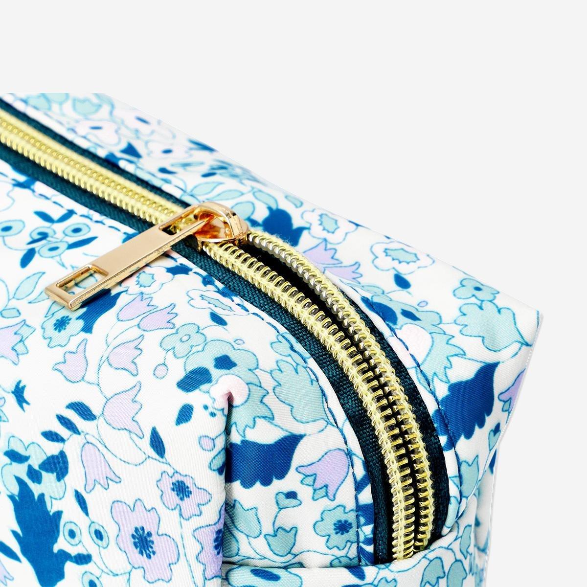 Blue floral pencil case