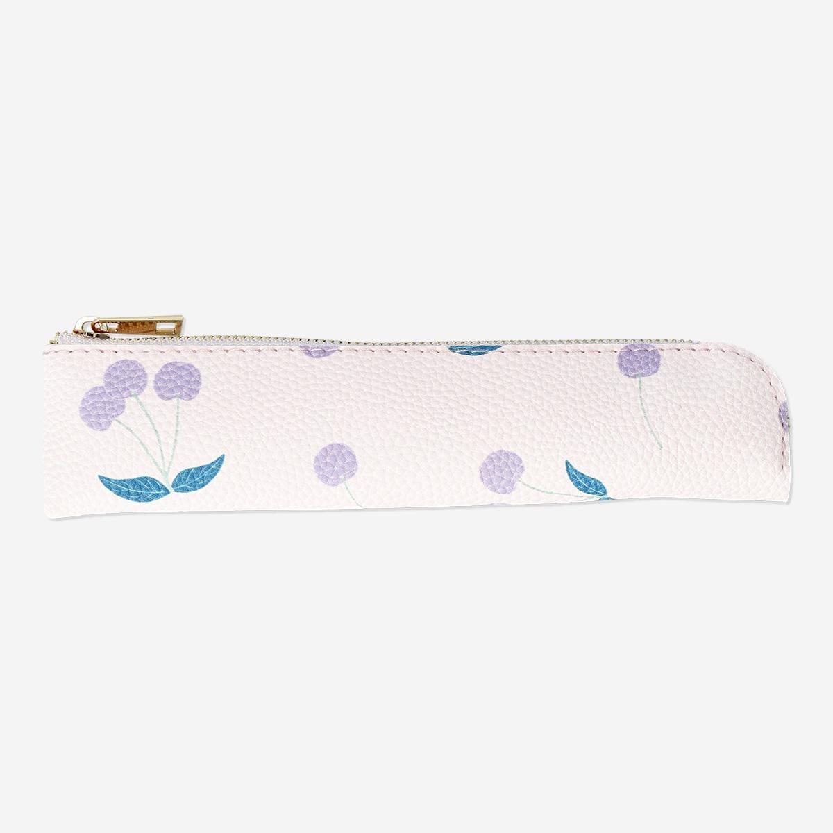 Multicolour cherry print pencil case
