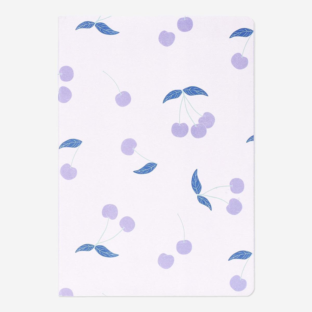 Multicolour cherry print notebook. a5