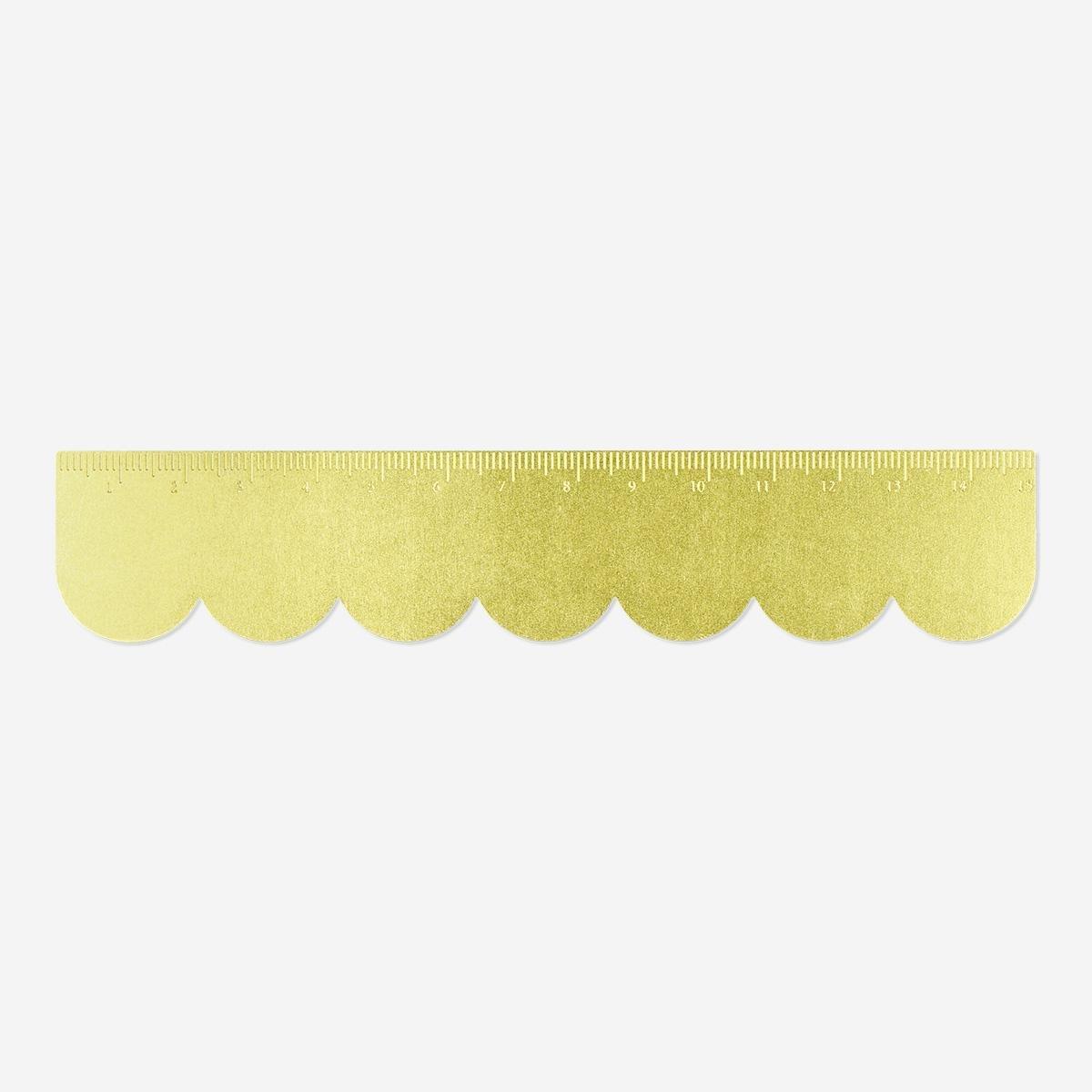 Gold metal ruler