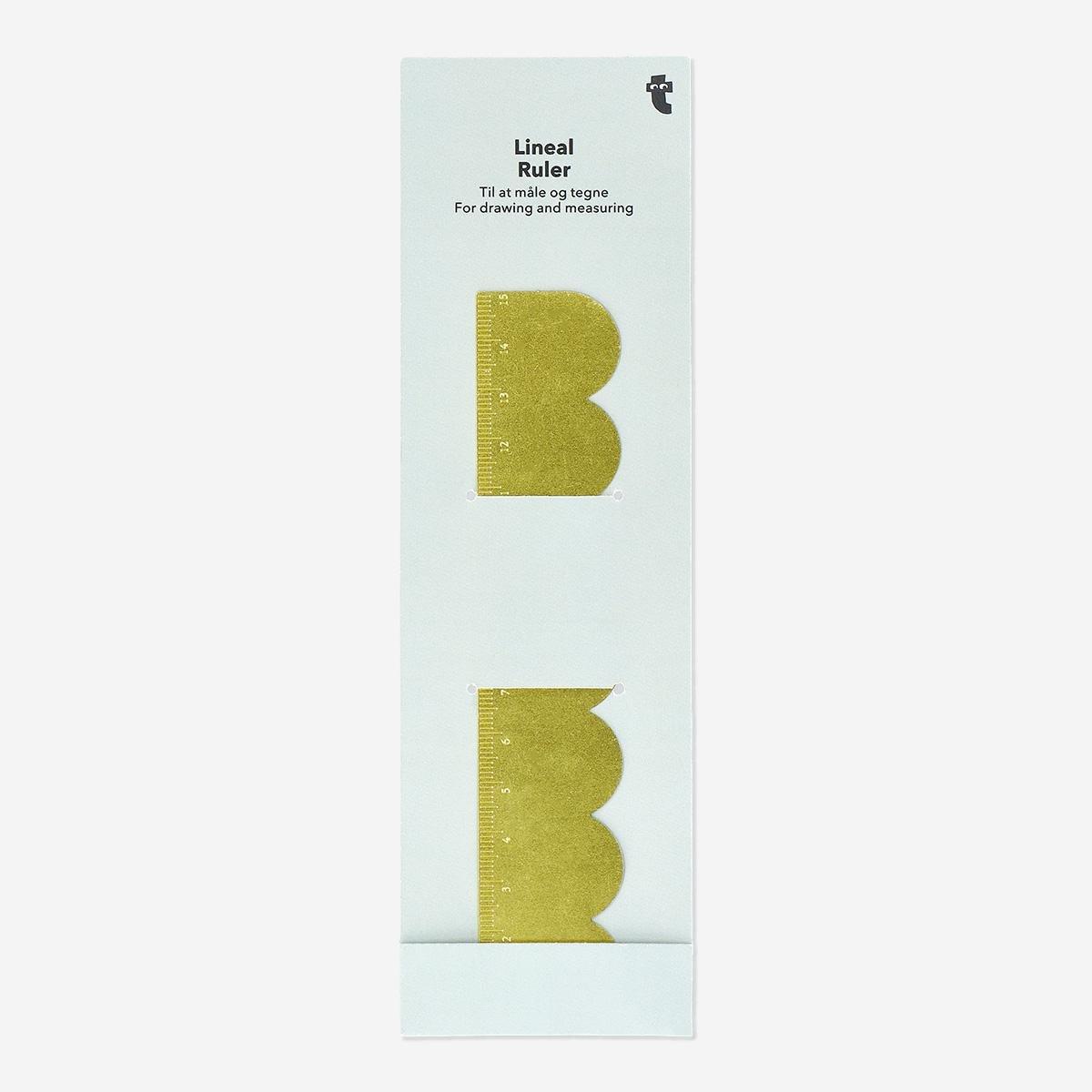 Gold metal ruler