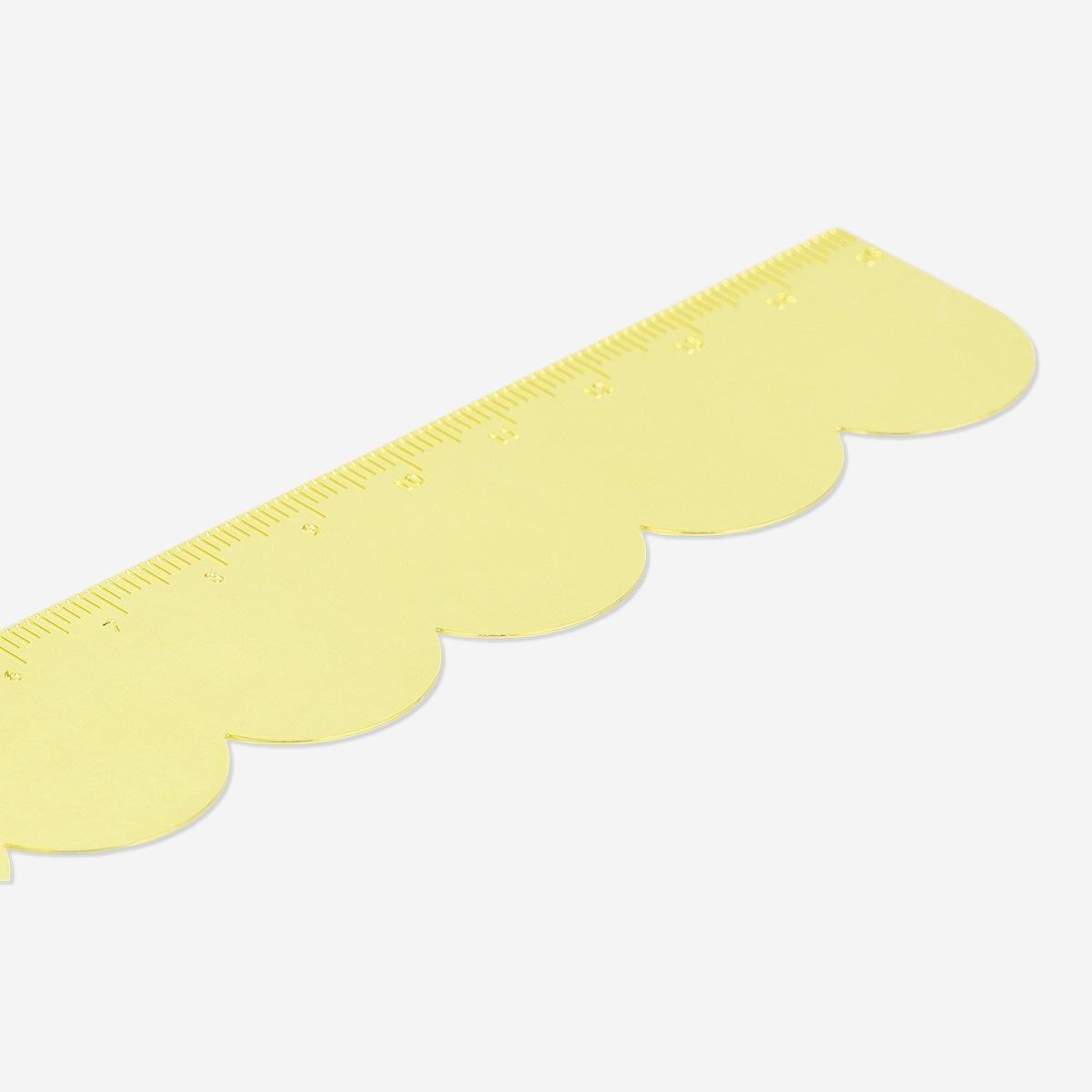 Gold metal ruler