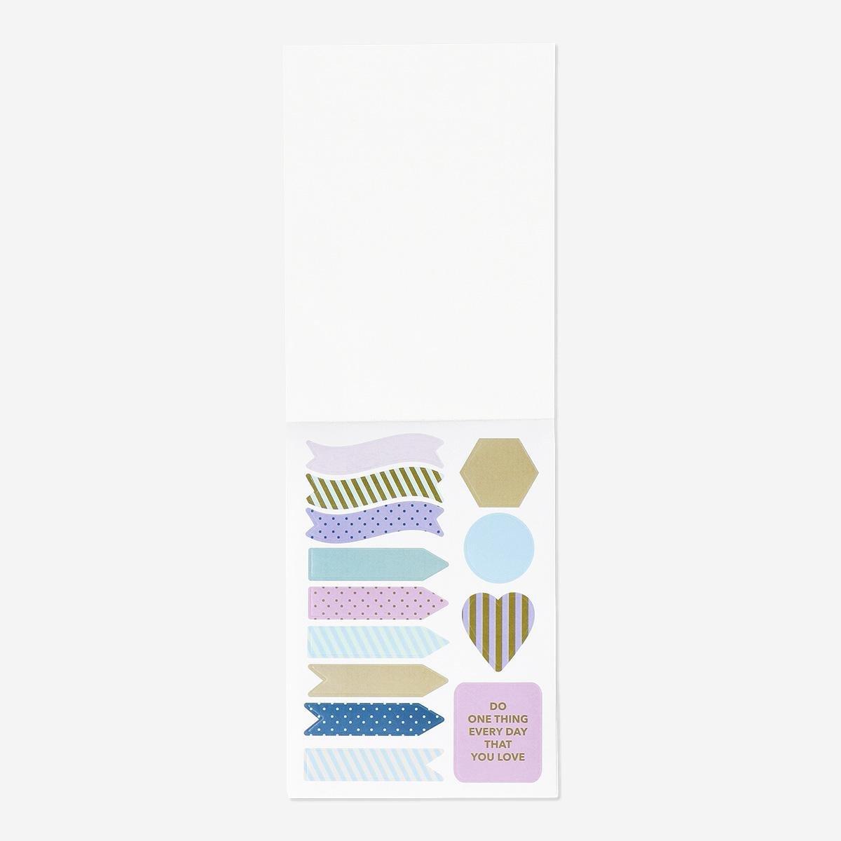 Multicolour planning sticker book. 20 sheets