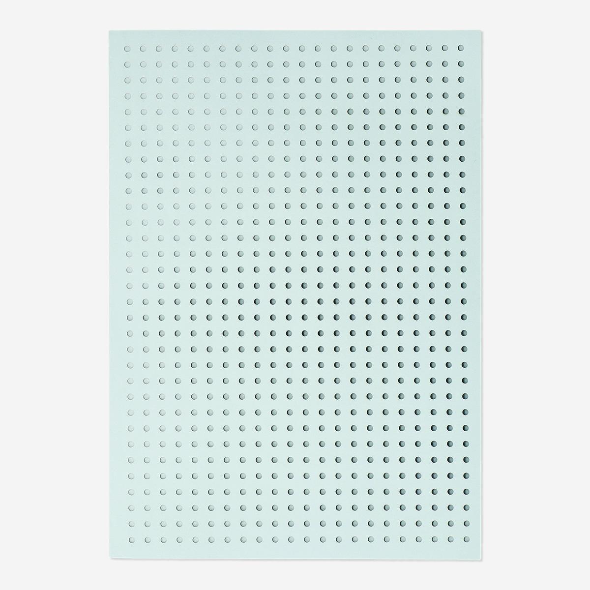 Green hole-punched design notebook. b5