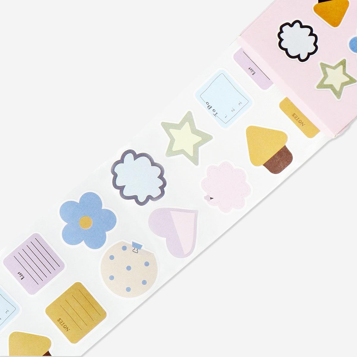 Multicolour speaking boxes stickers rolls
