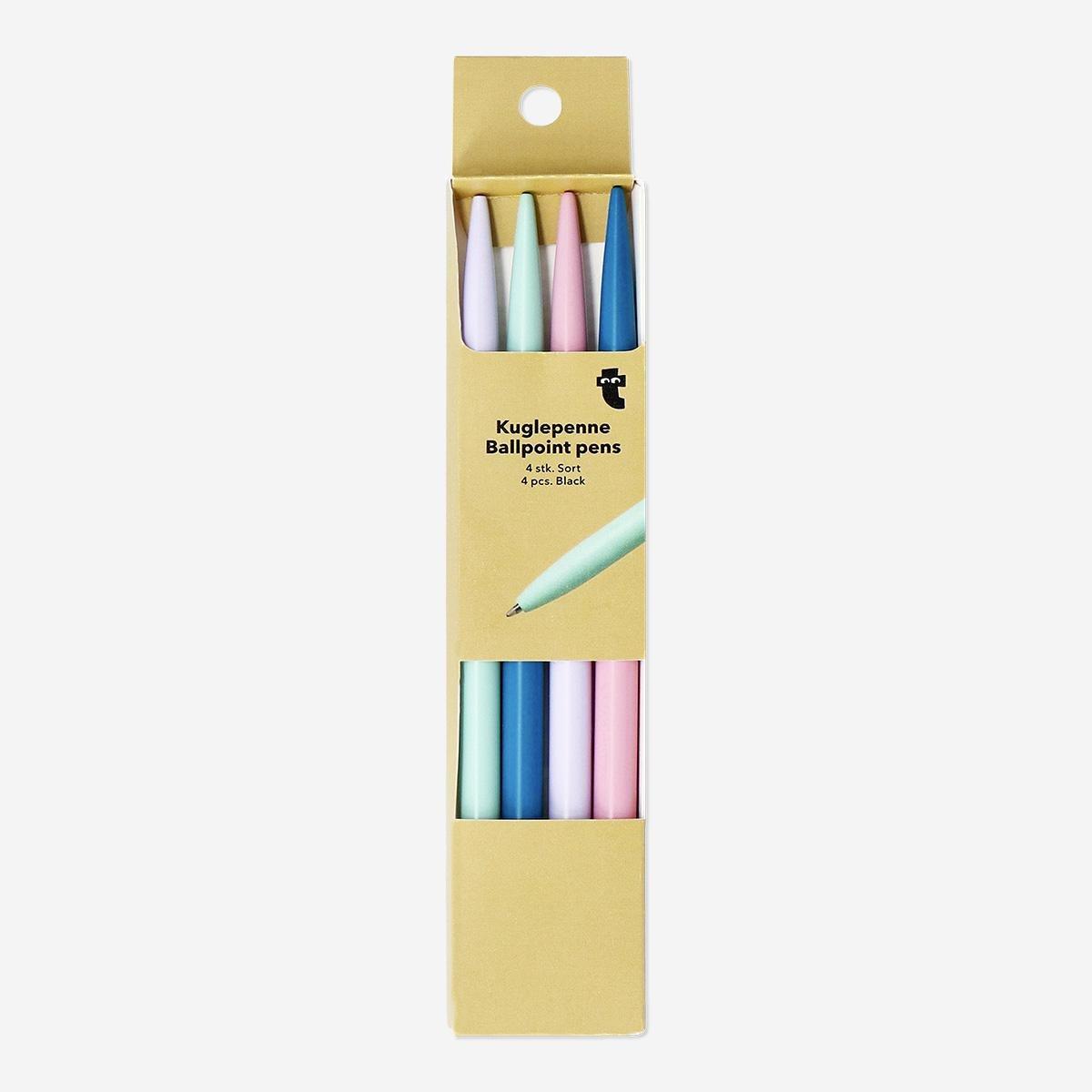 Multicolour ballpoint pens. 4 pcs