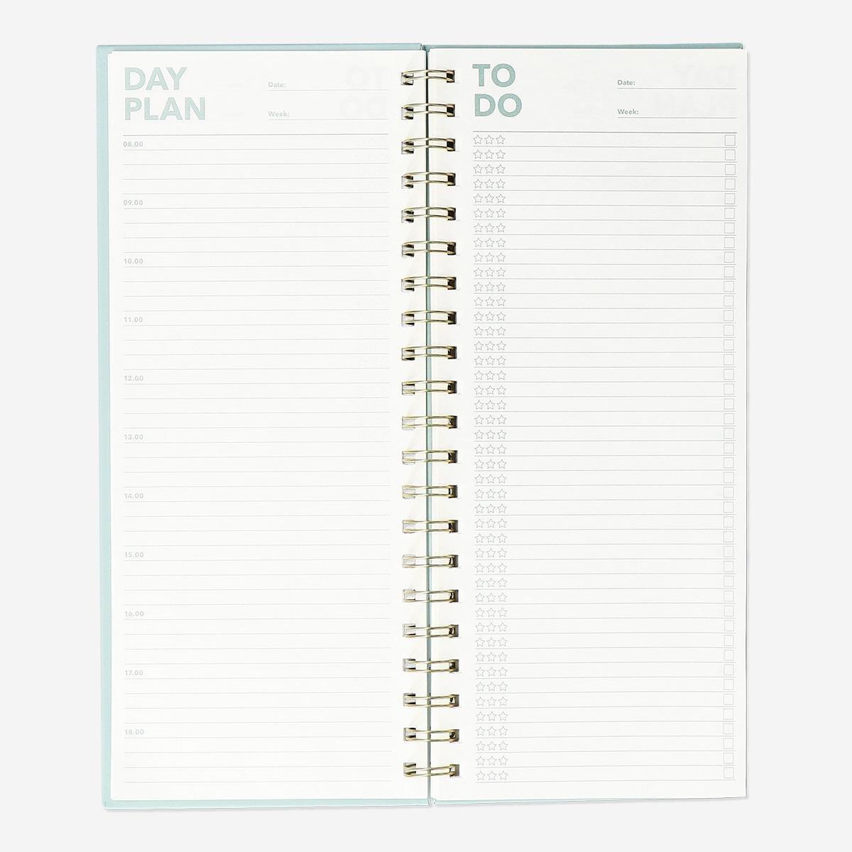 Green daily planner pad